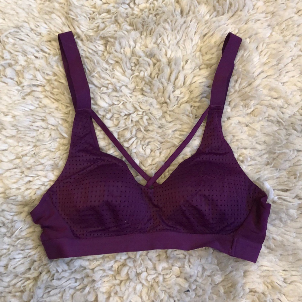 Purple sports bra